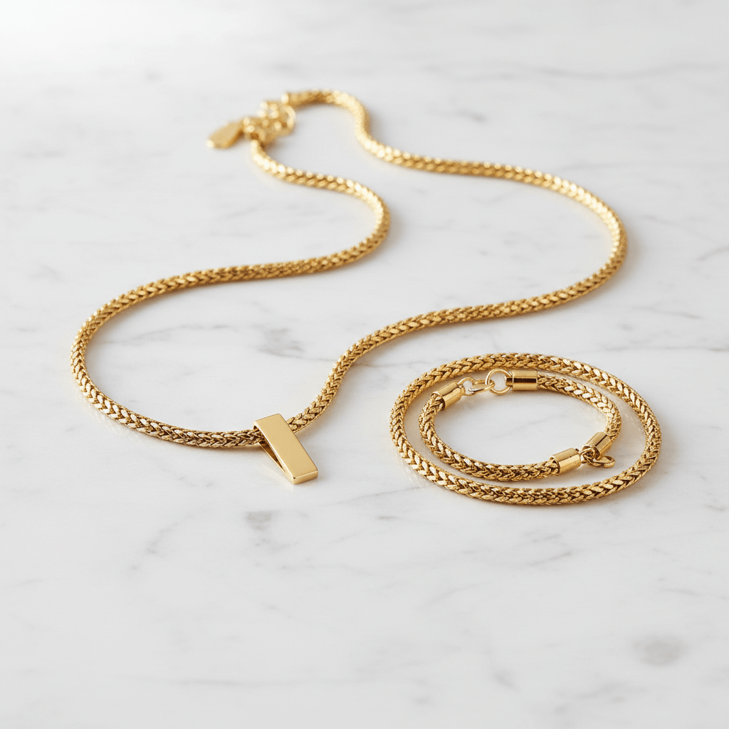 Gold Chain + Bracelet Combo